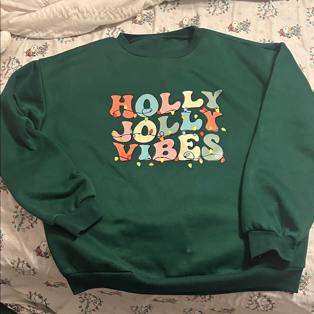 Green 'Holly Jolly Vibes' Sweatshirt